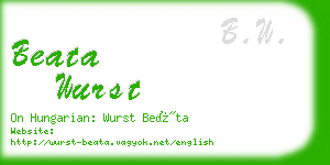 beata wurst business card